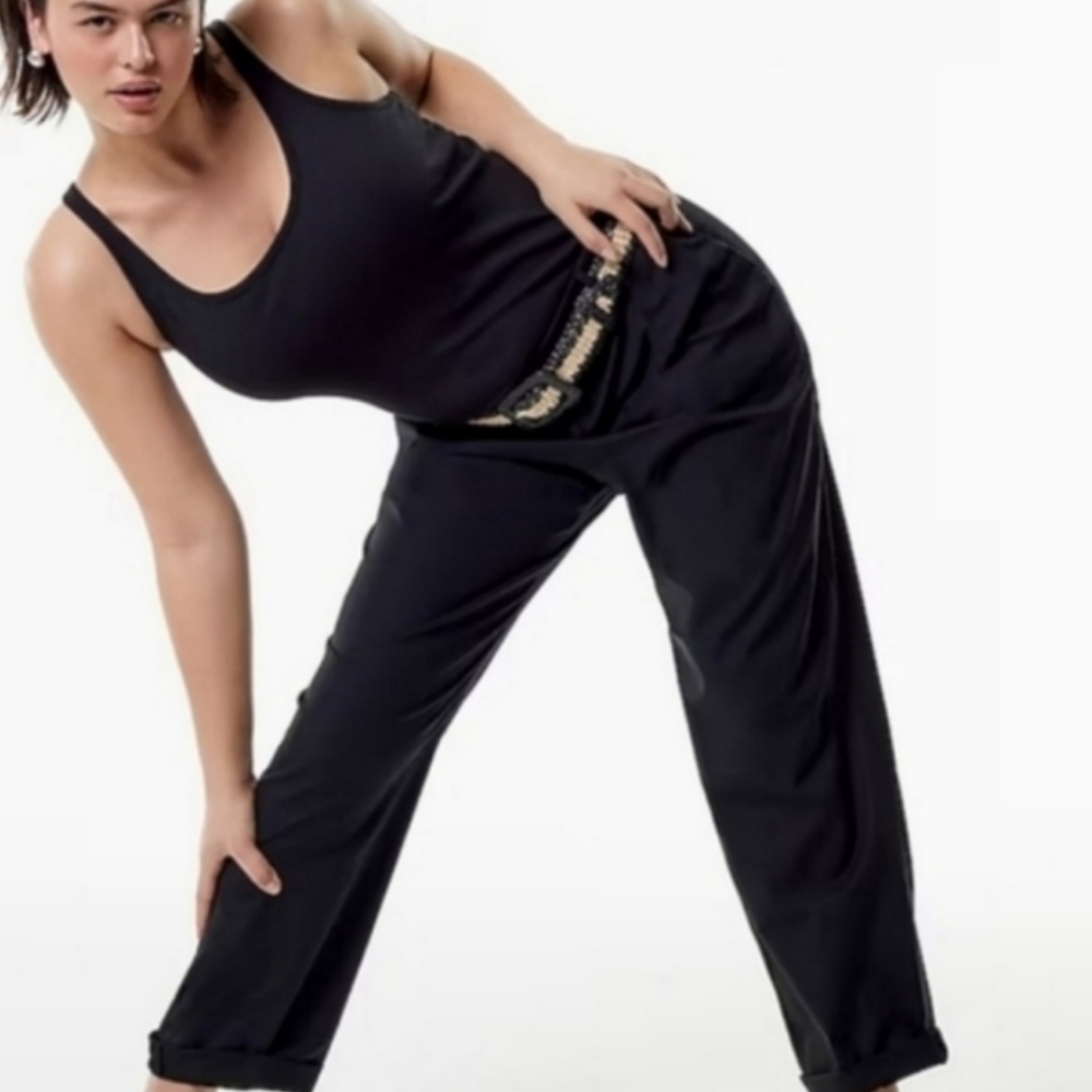 J. Crew Black Tapered Cotton Pants